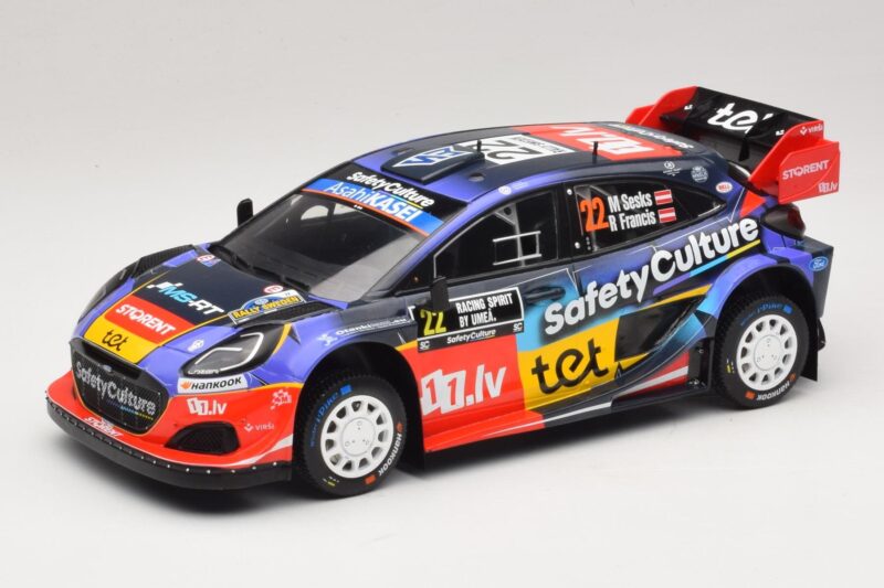 Ford Puma Rally1 #22 M. Sesks / R. Francis Rally Sweden 2025 IXO 1:18 18RMC240 Kovina