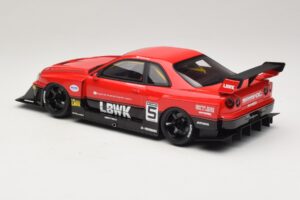 Nissan Skyline ER34 LB Super Silhouette Active Red GT Spirit 1:18 GT570 Smola – slika 5 od 6