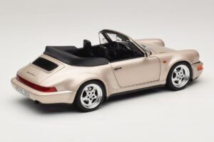 Porsche 911 964 Turbo Look Kabriolet Zermatt Silver Norev 1:18 187140 Kovina – slika 3 od 8
