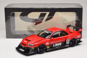 Nissan Skyline ER34 LB Super Silhouette Active Red GT Spirit 1:18 GT570 Smola – slika 6 od 6