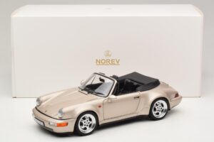 Porsche 911 964 Turbo Look Kabriolet Zermatt Silver Norev 1:18 187140 Kovina – slika 8 od 8