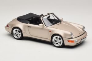 Porsche 911 964 Turbo Look Kabriolet Zermatt Silver Norev 1:18 187140 Kovina – slika 6 od 8