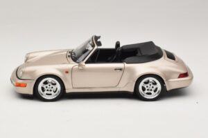 Porsche 911 964 Turbo Look Kabriolet Zermatt Silver Norev 1:18 187140 Kovina – slika 4 od 8