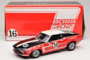 Ford Mustang Boss 302 #16 Bud Moore Engineering G. Follmer Trans-Am 1969 OEM 1:18 FORD006 Kovina – slika 8 od 8