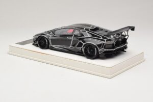 Lamborghini Aventador Liberty Walk TRON Bleščeče Črna JUC 1:18 J32-14 Smola – slika 5 od 7