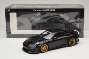 Porsche 911 992 GT3 RS Manthey Racing Črn z Zlatimi Platišči Minichamps 1:18 MR-911-GT3RS-1804 Kovina – slika 6 od 6