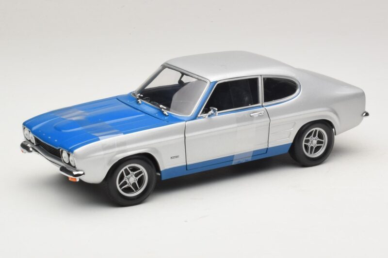 Ford Capri RS2600 Mk1 Silver Blue Minichamps 1:18 Ford Capri RS2600 Mk1 Silver Blue Minichamps 1:18 150089072 Kovina