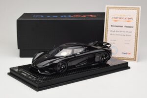 Koenigsegg Regera Črna Karbonski Paket Bež Notranjost FrontiArt 1:18 REMC042 Smola – slika 7 od 7