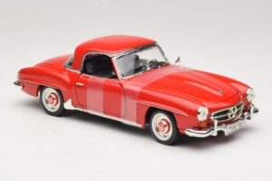 Mercedes 190 SL W121 Kupe Rdeč ERTL 1:18 7465 Kovina – slika 4 od 6
