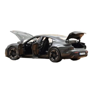 Porsche Taycan Turbo S Slate Grey Neo Norev 1:18 187654 Kovina – slika 2 od 5