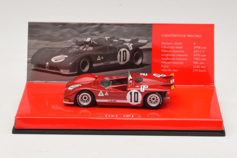 Alfa Romeo T33/3 #10 R. Stommelen / N. Galli ADAC 1000km Nurburgring 1971 Brez Zunanje Škatle Minichamps 1:43 436711210-R1 Ko