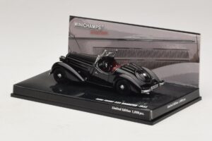 Audi Front 225 Roadster Črn Minichamps 1:43 437019131 Kovina – slika 3 od 5