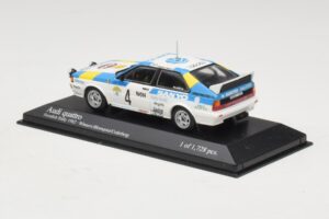Audi Quattro #4 S. Blomqvist / B. Cederberg Rally Sweden Winner 1982 Minichamps 1:43 430821904 Kovina – slika 3 od 4