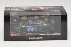 Audi R8 LMS GT3 #100 M. Ekstrom / O. Jarvis Abt Sportsline 24 Hours of Nurburgring 2010 Minichamps 1:43 437101900 Kovina – slika 5 od 5