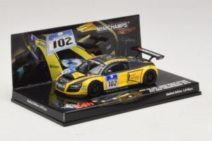 Audi R8 LMS GT3 #102 H-J. Stuck / H. Heyer Black Falcon 24 Hours of Nurburgring 2010 Minichamps 1:43 437101912 Kovina – slika 2 od 5