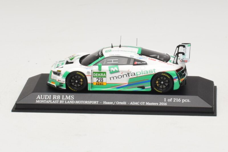 Audi R8 LMS Montaplast By Land-Motorsport #28 C. Haase / S. Ortelli ADAC GT Masters 2016 Minichamps 1:43 437161198 Kovina