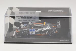 Audi R8 LMS Ultra #29 Team WRT Sandstorm L. Vanthoor 24 Hours of Nurburgring 2013 Minichamps 1:43 437130129 Kovina – slika 4 od 5