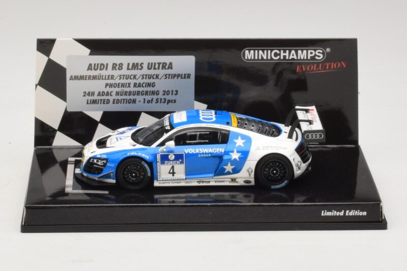 Audi R8 LMS Ultra #4 Phoenix Racing Ammermuller / H-J. Stuck 24 Hours of Nurburgring 2013 Minichamps 1:43 Audi R8 LMS Ultra #4 Phoenix Racing Ammermuller / H-J. Stuck 24 Hours of Nurburgring 2013 Minichamps 1:43 437131304 Kovina
