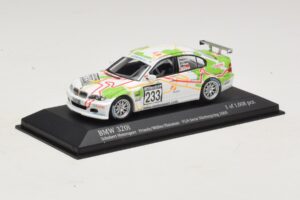 BMW 320i E46 #233 A. Priaulx / J. Muller Schubert Motorsport VLN Nurburgring 2005 Minichamps 1:43 400052433 Kovina – slika 2 od 4