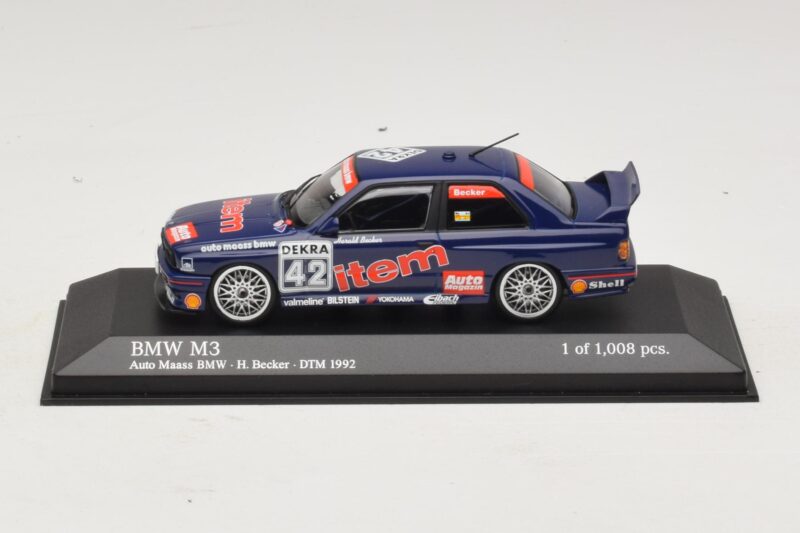 BMW M3 E30 Auto Maas #42 Becker DTM 1992 Minichamps 1:43 430922042 Kovina