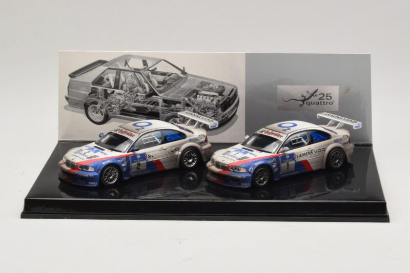 BMW M3 GTR Schnitzer Motorsport J. Müller / D. Müller / H-J. Stuck / P. Lamy Nürburgring 24 Hours Zmagovalna Edicija Set 2004 Minichamps 1:43 BMW M3 GTR Schnitzer Motorsport J. Müller / D. Müller / H-J. Stuck / P. Lamy Nürburgring 24 Hours Zmagovalna Edicija Set 2004
