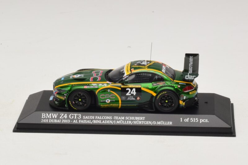 BMW Z4 GT3 Saudi Falcons #24 Al Faisal / Binladen 24 Hours of Dubai 2013 Minichamps 1:43 BMW Z4 GT3 Saudi Falcons #24 Al Faisal / Binladen 24 Hours of Dubai 2013 Minichamps 1:43 437132424 Kovina