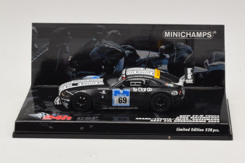 BMW Z4 M Coupe #69 Adams / K. Ludwig ADAC 24h Nürburgring 2009 Minichamps 1:43 400092769 Kovina