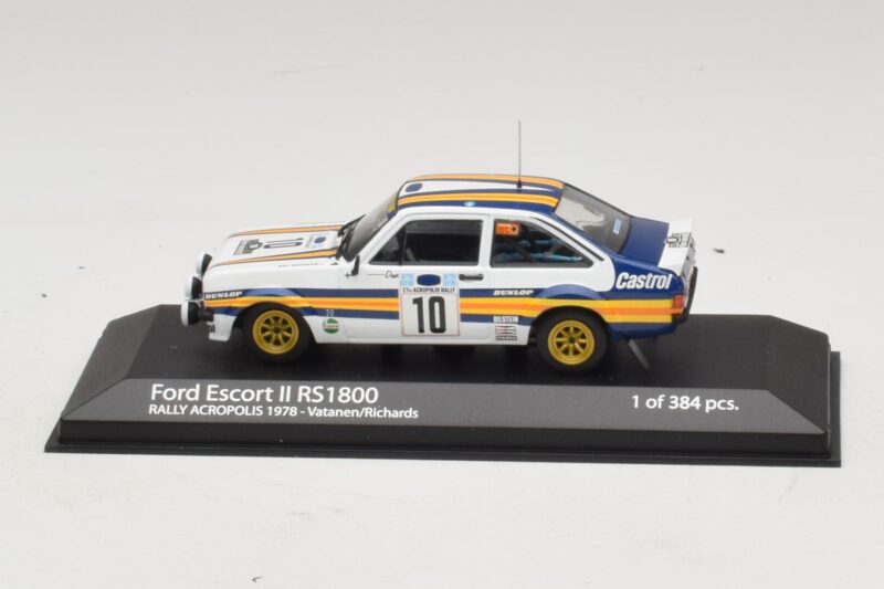 Ford Escort Mk2 RS1800 #10 A. Vatanen / D. Richards Rally Acropolis 1978 Minichamps 1:43 400808410 Kovina