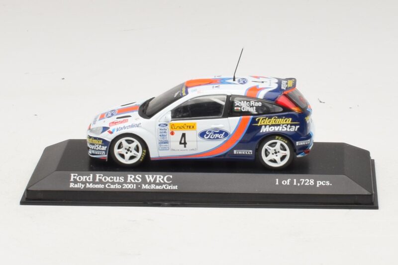 Ford Focus RS WRC #4 C. McRae / N. Grist Rally Monte Carlo 2001 Minichamps 1:43 430018904 Kovina