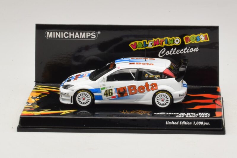 Ford Focus RS WRC #46 V. Rossi / C. Cassina RAC Rally 2007 Minichamps 1:43 400078446 Kovina