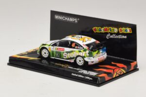 Ford Focus RS WRC #46 V. Rossi / C. Cassina RAC Rally 2008 Minichamps 1:43 400088146 Kovina – slika 3 od 5