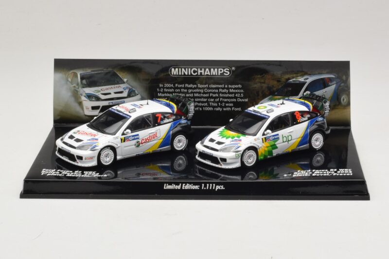 Ford Focus RS WRC Rally Mexico 2004 Set Minichamps 1:43 402048376 Kovina
