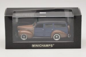 Ford V8 De Luxe Woody Station Wagon Rjav Moder Minichamps 1:43 400082112 Kovina – slika 4 od 4