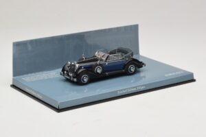 Horch 853 A Sport Cabriolet Črn Moder Minichamps 1:43 436012036 Kovina – slika 2 od 5
