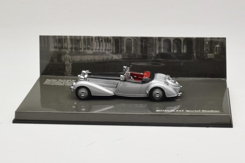 Horch 855 Special Roadster Srebrn Črn Minichamps 1:43 436014204 Kovina