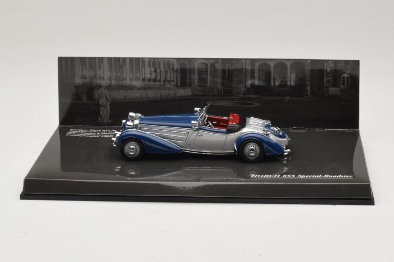 Horch 855 Special Roadster Srebrn Moder Minichamps 1:43 436014202 Kovina