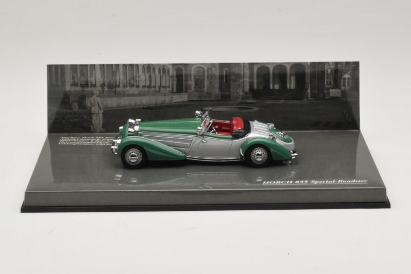 Horch 855 Special Roadster Srebrn Zelen Minichamps 1:43 436014205 Kovina