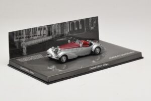 Horch 855 Spezial Roadster Srebrn Rdeč Minichamps 1:43 436014206 Kovina – slika 2 od 5