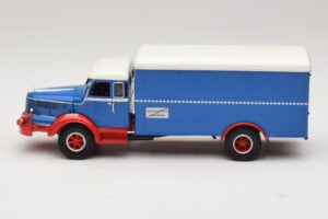 Krupp Titan Tovornjak s Zaprto Kesono Modra Rdeča Minichamps 1:43 439069040 Kovina – slika 3 od 6