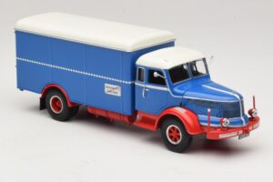 Krupp Titan Tovornjak s Zaprto Kesono Modra Rdeča Minichamps 1:43 439069040 Kovina – slika 4 od 6