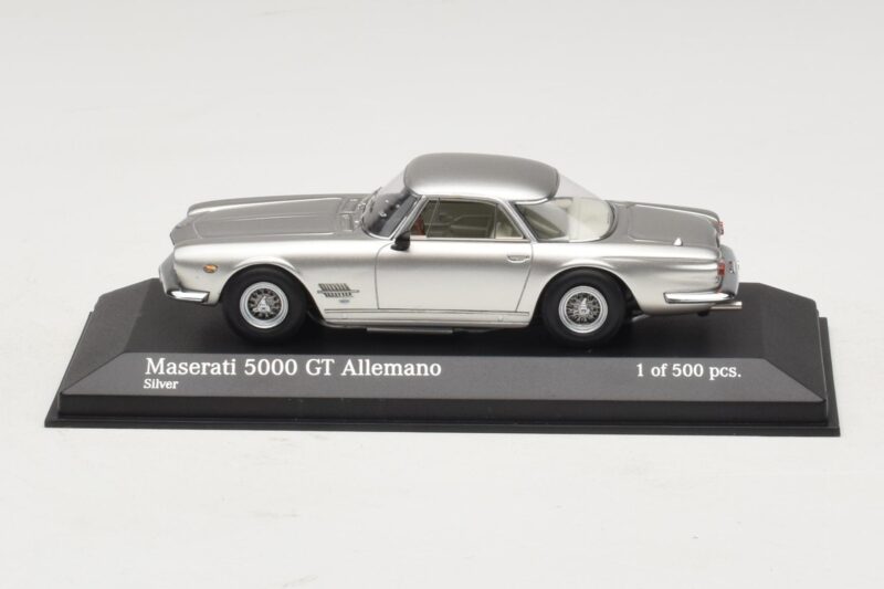 Maserati 5000 GT Allemano Srebrn Minichamps 1:43 Maserati 5000 GT Allemano Srebrn Minichamps 1:43 437123324 Kovina