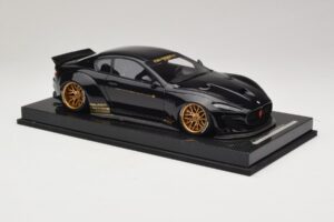 Maserati GranTurismo Liberty Walk Črn z Zlatimi Platišči AB Models 1:18 MAS-LB08-C Smola – slika 4 od 7