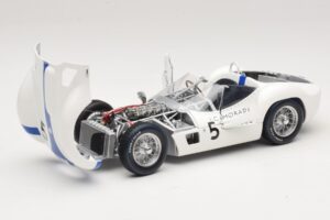 Maserati Tipo 61 #5 S. Moss / D. Gurney Camoradi ADAC 1000km Nurburgring Winner 1960 Minichamps 1:18 100601205 Kovina – slika 2 od 8