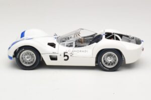 Maserati Tipo 61 #5 S. Moss / D. Gurney Camoradi ADAC 1000km Nurburgring Winner 1960 Minichamps 1:18 100601205 Kovina – slika 4 od 8