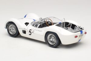 Maserati Tipo 61 #5 S. Moss / D. Gurney Camoradi ADAC 1000km Nurburgring Winner 1960 Minichamps 1:18 100601205 Kovina – slika 7 od 8