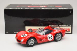 Maserati Tipo 61 #98 C. Shelby Times Mirror Grand Prix for Sportscars 1960 Minichamps 1:18 100601298 Kovina – slika 8 od 8