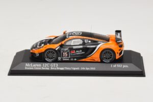 McLaren MP4-12C GT3 #15 Boutsen Racing Bovy / Broggi 24 Hours of Spa 2012 Minichamps 1:43 437121315 Kovina
