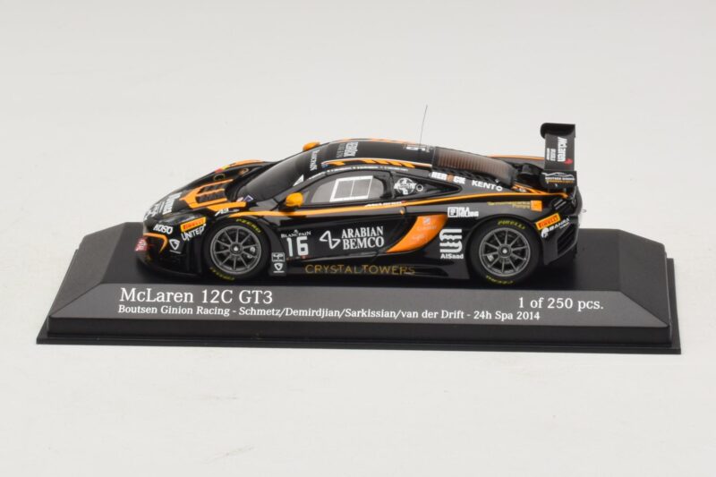 McLaren MP4-12C GT3 #16 Boutsen Racing Schmetz / Demirdjian 24 Hours of Spa 2014 Minichamps 1:43 437141316 Kovina