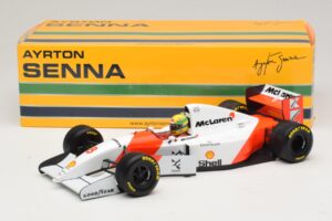 McLaren MP4/8 Ford #8 A. Senna Winner European GP 1993 Minichamps 1:18 540931818 Kovina – slika 2 od 7