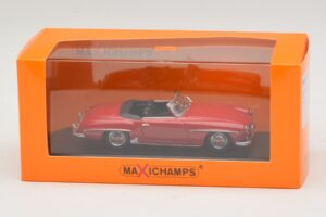 Mercedes 190 SL Rdeč Maxichamps 1:43 940033131-O Kovina – slika 4 od 4